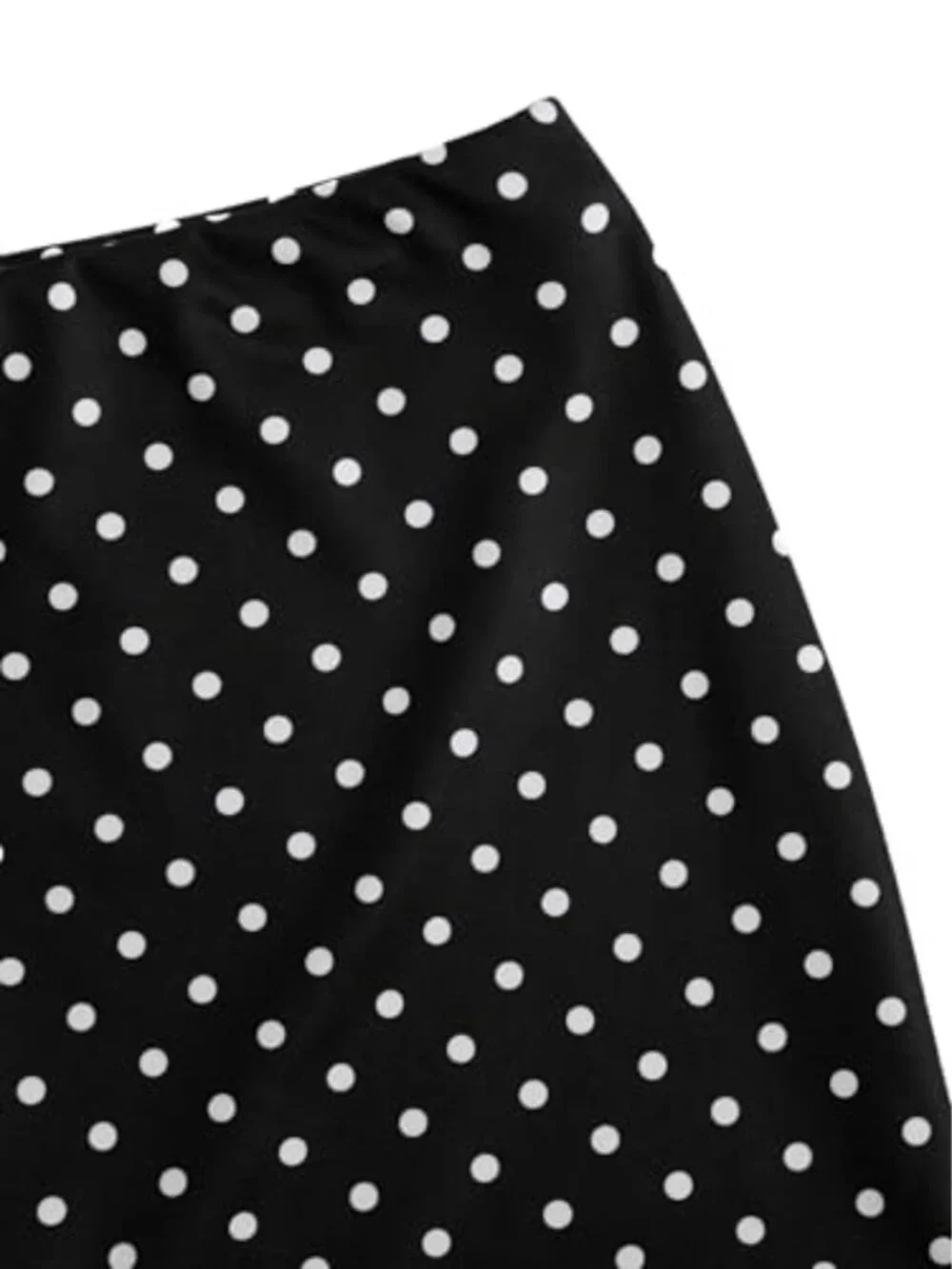 Y2K Polka Dot Low Rise Mini Skirt with Shorts - Black Bodycon Elastic Waist